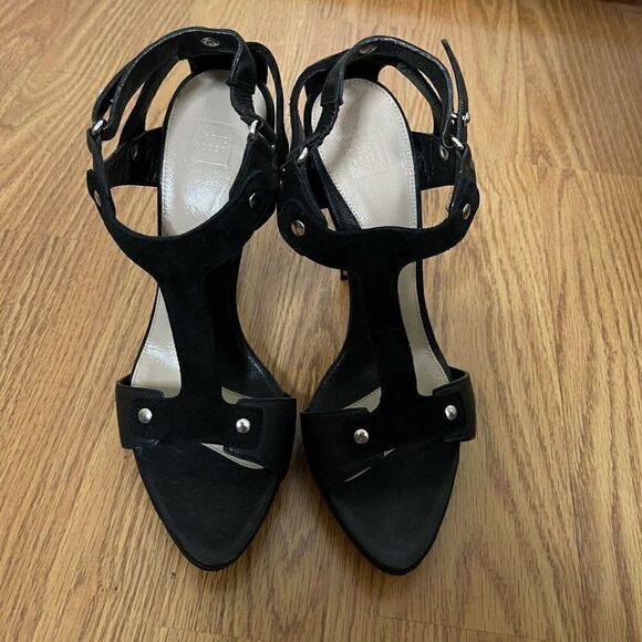 Herve Leger Hera black high heel Strappy sandals Stiletto shoes size EU 38 US 7 - Picture 7 of 9